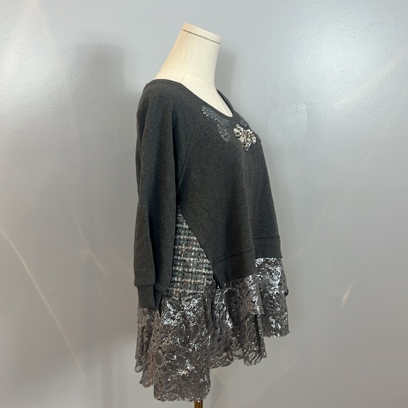 Antonio Marras Embellished Lace Trim Sweater - Picture 6 of 17